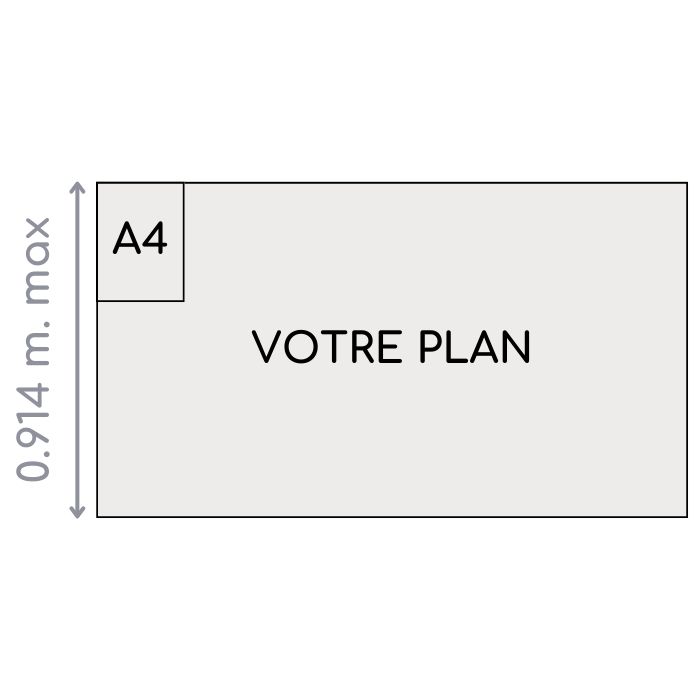Pliage de plan et cartouche, position 3